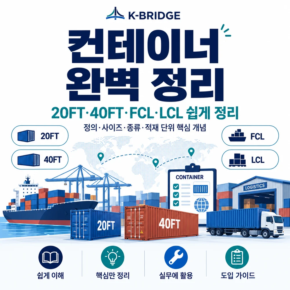 컨테이너(Container)란? 20FT·40FT·FCL·LCL·CBM까지 쉽게 정리