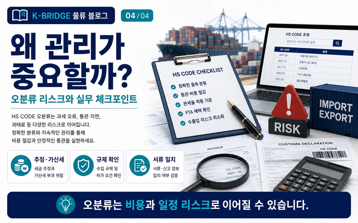 HS CODE 오분류에 따른 관세 통관 일정 리스크와 정확한 품목분류 관리 중요성