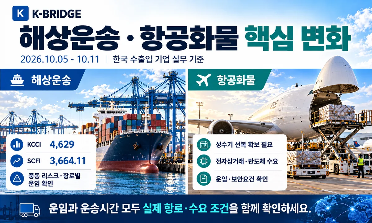 해상운송·항공화물 핵심 변화