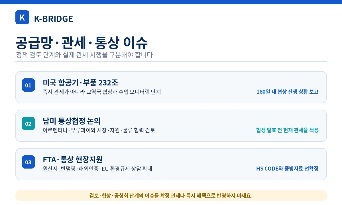 29주차 공급망 관세 통상 이슈 요약