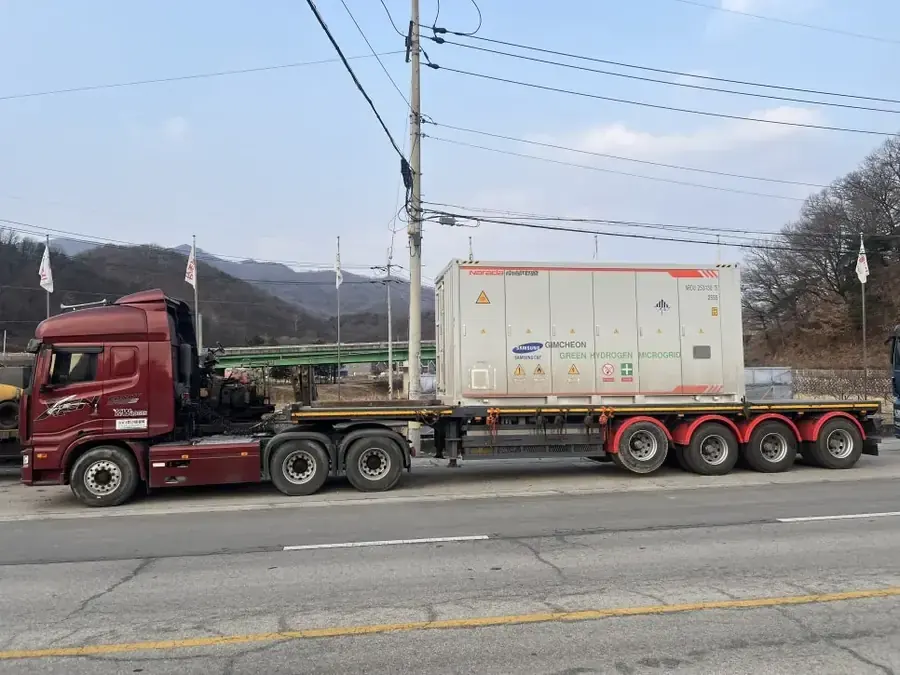 김천 그린수소 프로젝트 ESS 중량물 운송 차량